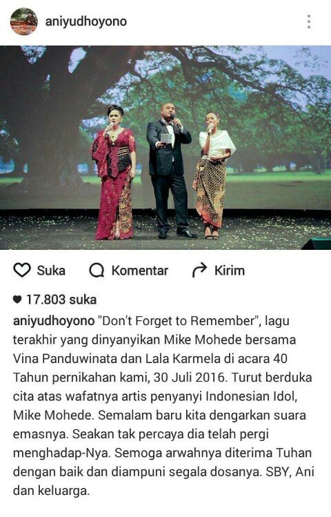 mike di ultah pernikahan SBY (1)